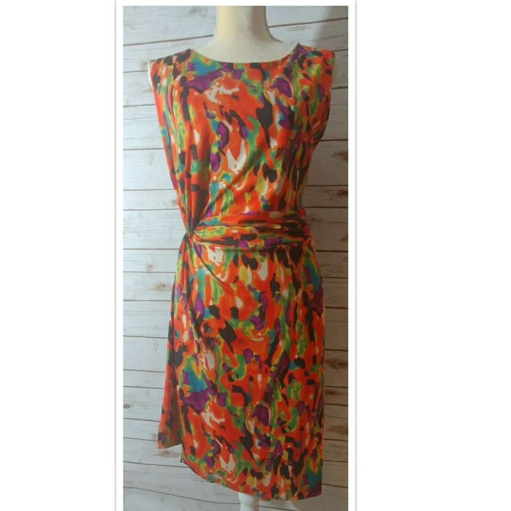 Nick Verreos 💜 Print Plus Size Dress